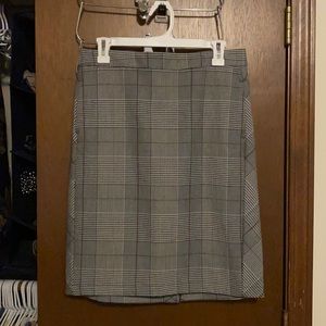 Gray and black pencil skirt